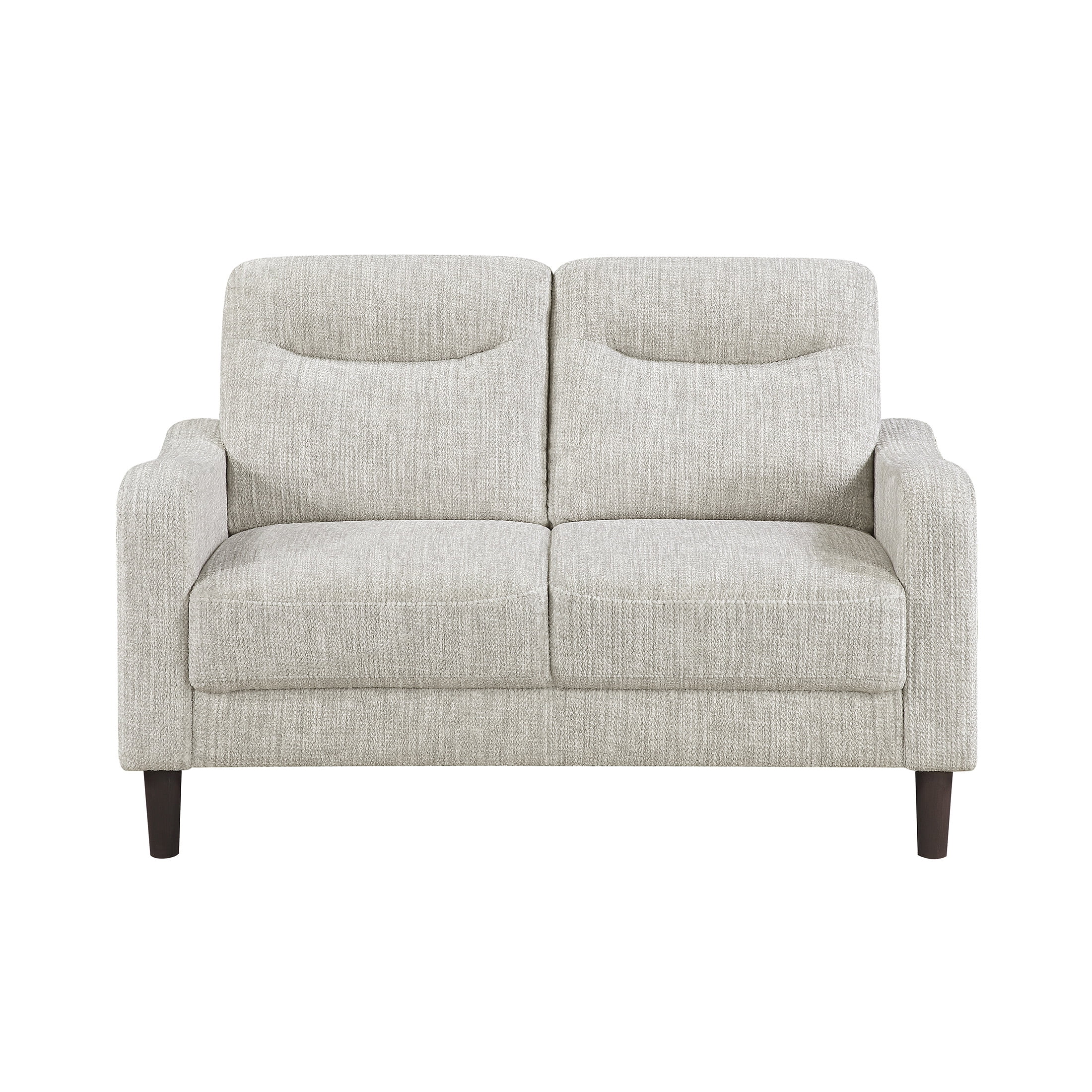 OakvillePark Ravello Chenille Love Seat with Sloped Track Arms, Taupe