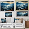 thumbnail image 4 of Designart "Majestic Mountain Panorama Blue and Green I" Landscapes Framed Wall Art Decor - Country Blue Mountains Hallway Framed Wall Art Decor, 4 of 6