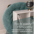 thumbnail image 3 of Milliard Faux Fur Folding Chair, Blue, 3 of 7