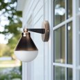 thumbnail image 3 of Modern Bronze Vanity Light, Wall-Mounted Sconce with Semi Globe Glass Shade, Hand-polished Wall light, Single indoor Sconce Beside Mirror, for Bathroom, Bedroom, Living Room, Entryway, Hallway, 3 of 10
