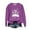 Purple, variant on Visit the JURANMO Store Womens Snowflake Printed Sweatshirts Lightweight Long Sleeve Casual Fall Pullover Tops Fashion Holiday Party Sweatshirt Xmas Gifts Green S