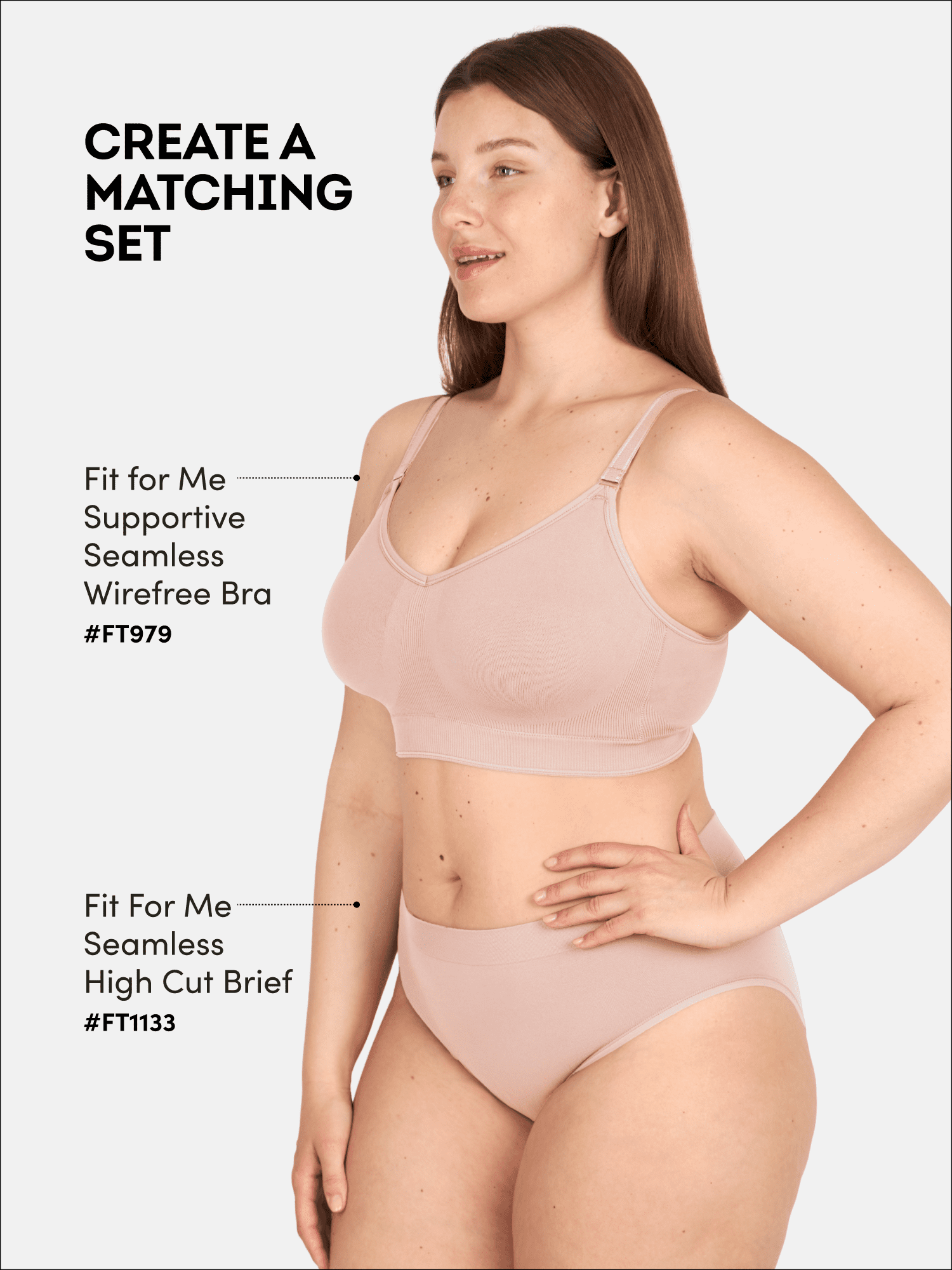 Fit for Me by Fruit of the Loom Women's Plus Size Seamless High Cut Brief, 2-Pack, Sizes 1X-4X