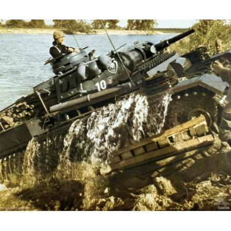 - LAMINATED POSTER . A German Panzer III Ausf.J tank. The tank belongs to 18th Panzer Division and the photograph was p Poster Print 24 x 36
