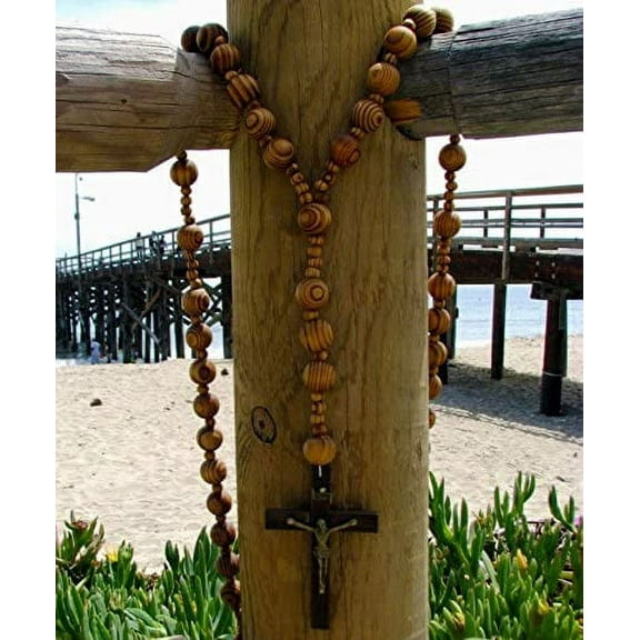 Gifts by RD Super Jumbo Holy Mix Beads 37-Inch Rosary Beads, Includes Jesus Cross