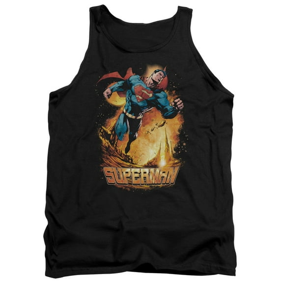 Superman Space Case Adult Tank Top Black