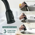 thumbnail image 5 of Wowow Pull Down Kitchen Faucet High Arc Single Handle Kitchen Sink Faucet in Matte Black, 5 of 5