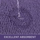 thumbnail image 3 of Alfombra de baño LOCHAS Luxury Shaggy de 60 x 120 cm, color morado oscuro, 3 of 6