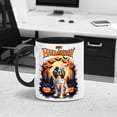 thumbnail image 2 of Mummy English Springer Spaniel Happy Halloween with Pumpkins Bats Spooky Fun 11oz Accent Two-tone Mug Springers Dog Lover Gifts Coffee Tea Cup - 00019, 2 of 5