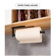 thumbnail image 2 of Hanging self-adhesive wall wiper roller frame for kitchen and bathroom, black support shock absorption effect, equipped with screws, 2 of 5