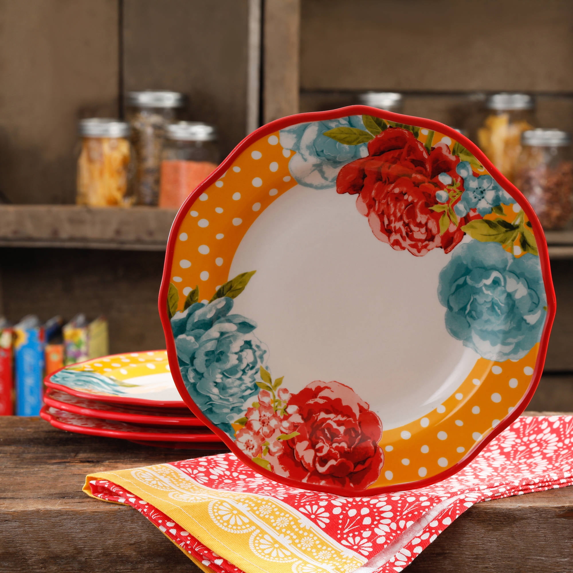 The Pioneer Woman Blossom Jubilee 4Piece Dinner Plate Set