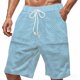 thumbnail image 4 of pstuiky Pantalones cortos para hombre, Pantalones cortos de punto con cintura elástica, versátiles, de color liso y para tiempo libre para hombre Pantalones cortos para correr para hombre, 4 of 9