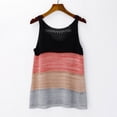 thumbnail image 3 of Gibobby Mujeres Verano Rayas Halter Tank Tops Loose Casual Sin mangas Camisas Camis(Negro,G), 3 of 5