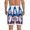 thumbnail image 3 of Disketp Men'S Swim Trunks Hawaiian Breathable Surf Beach Swimsuits Mesh Lining Beach Shorts With Pockets-Cute Gnomes In Usa, 3 of 9