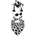 thumbnail image 2 of Porch Goose Cow Outfit, Cute Hat Bandana and Glasses Cement Goose Costume, Farm Cow Garden Lawn Art Outfits Party Decor for 23" Geese Statue, 2 of 8