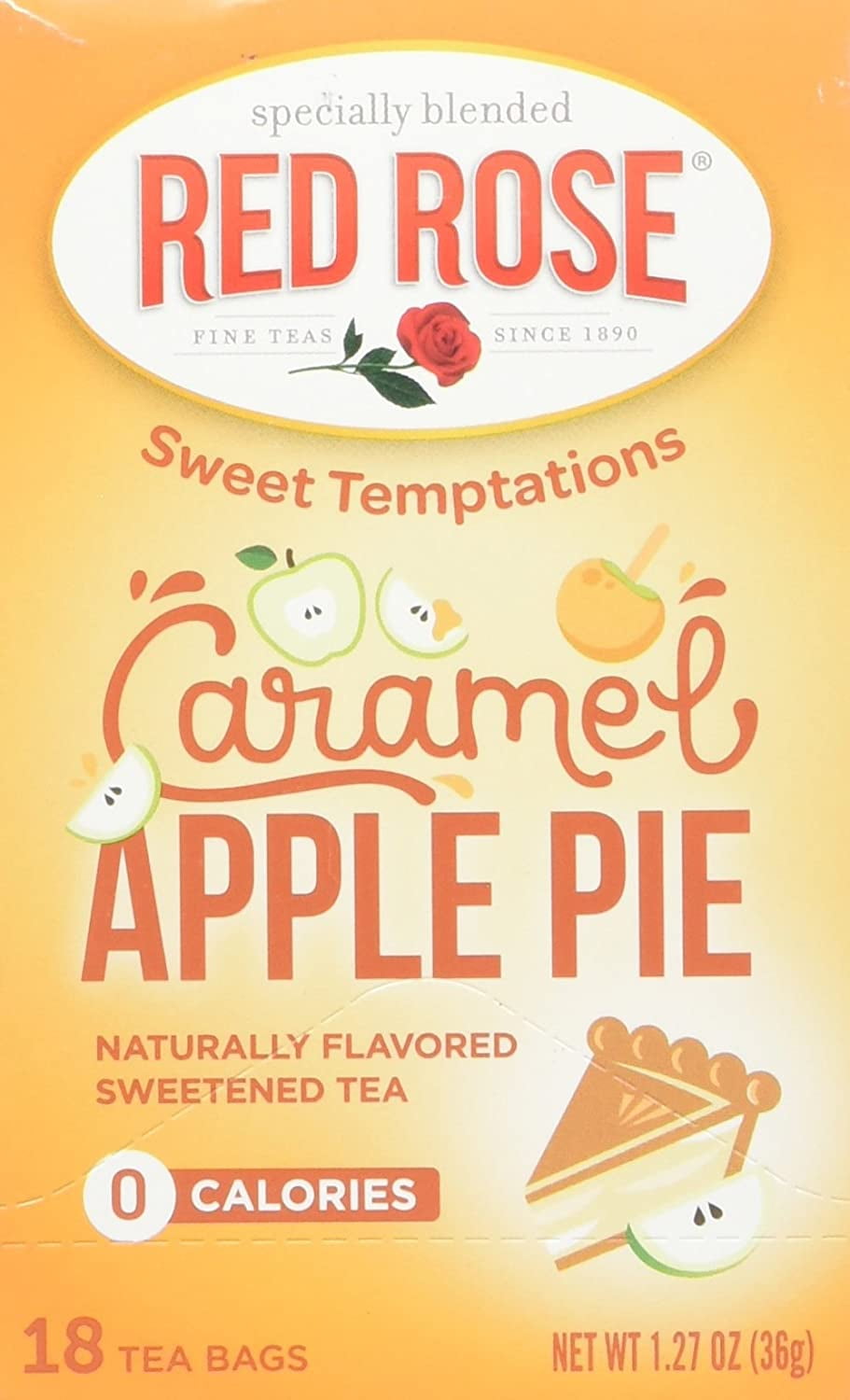 Red Rose Carmel Apple Pie Tea, 18 ct, 2 pack