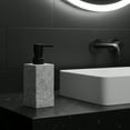 thumbnail image 3 of Bath Square Resin Hand Soap & Lotion Dispenser Stone Effect 9 FL OZ Gray, 3 of 8