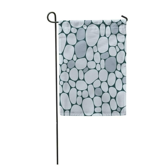 NUDECOR Gray Abstract with Stones with Smooth Pebble Cobblestone Paving Boulder Natural Garden Flag Decorative Flag House Banner 28x40 inch
