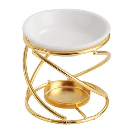 SiaBiced Essential Oil Burner Essential Oil Fragrance Holder Fragrance Fragrance Melt Burner Oil Warmer for Bedroom Office Decor Gold
