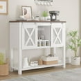 thumbnail image 2 of 46.5" Coffee Bar Cabinet with Sliding Barn Doors, Stemware Rack & 9-Bottle Wine Storage for Kitchen & Dining Room, 2 of 8
