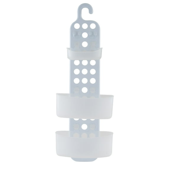 Bath Bliss 3 Shelves Tier Adjustable Plastic Shower Caddy, White