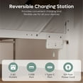 thumbnail image 3 of Bestier Full Size Bed Frame with LED Headboard & Charging Station, Metal Platform Bed with 15.7'' Large Under Bed Storage, White, 3 of 10