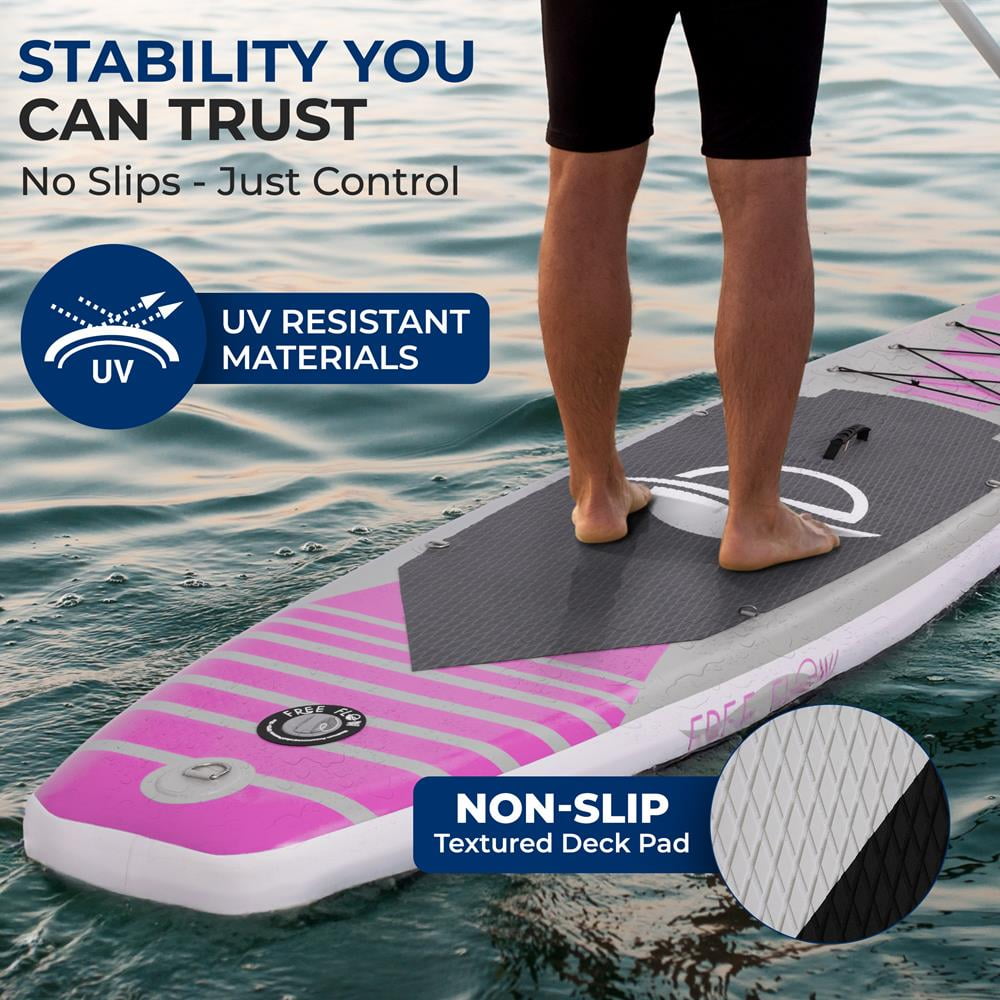 SereneLife Wide Stance, Bottom Fin for Paddling, Surf Control, Non-Slip Deck Youth and Adult Standing Boat