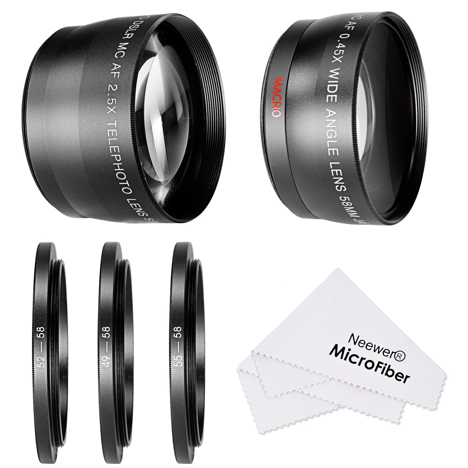 UK 58mm wide angle Lens 0.45x wiith Macro for Canon 18-55mm lens all versions 