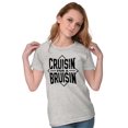 thumbnail image 3 of Cruisin For a Bruisin Fight Rebel Punk Womens Fitted Plus Size Graphic Tee Brisco Brands 3X, 3 of 5