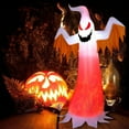 thumbnail image 1 of Gymax 8ft Inflatable Halloween Ghost Blow Up Decoration w/ Built-in Flame Light, 1 of 5