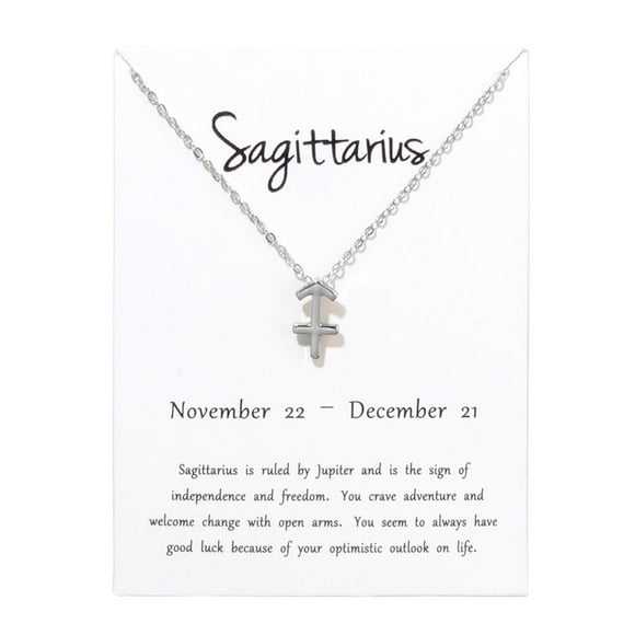 HOARBOEG Necklace for Women Girlfriend As Gifts Twelve Constellation Lady Necklace Christmas Small Gift Pendant Necklace Ornamen