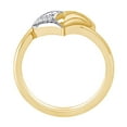 thumbnail image 3 of AFFY 1/10 Carat CT Round White Natural Diamond Heart Engagement Wedding Promise Ring In 14k Solid Yellow Gold (I-J Color, I2-I3 Clarity, 0.10 Cttw) Ring Size-5, 3 of 3