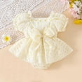 thumbnail image 2 of YABCSAZ Newborn Baby Girl Romper Dress 1st Birthday Outfit Tutu Dress Cake Smash Princess Dress Cute Bow Dresses Bow Bag Fart Jumpsuit Boho Clothes Photo Shoot Infant Baby Outfits Size 0 Months, 2 of 8