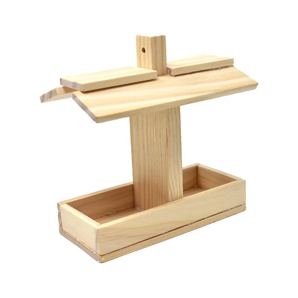 DIY Wooden Bird Feeder Model Kit, Natural, 22Piece