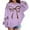 Purple, variant on Girls Hoodies Girls Clothes Leopard Print Girls Hooded Sweatshirt Soft Pullover with Pocket for Casual Wear