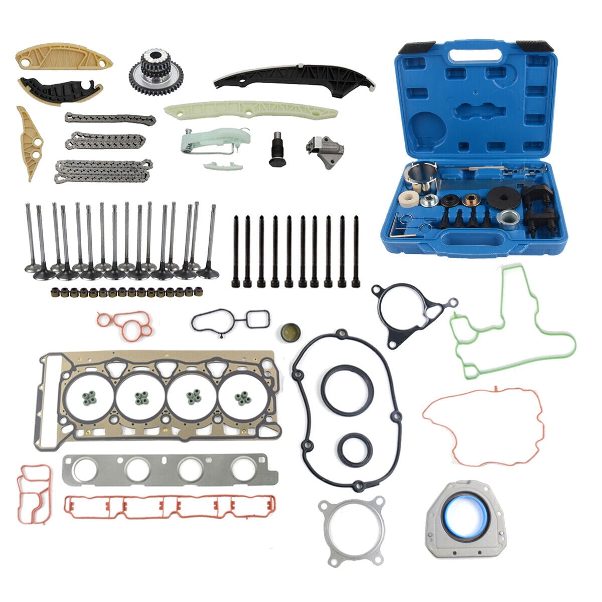 Repair Kit Timing Chain Tool Kit Head Gasket For VW GTI Jetta Audi A4 1.8 2.0TSI