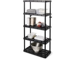 thumbnail image 6 of Gracious Living 5 Shelf Knect-A-Shelf Ventilated Heavy Duty Storage Unit 18 x 36 x 72 Organizer System for Home, Garage, Basement & Laundry, Black, 6 of 9