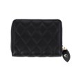 thumbnail image 2 of CTM  Premium Faux Leather Quilted Look Zip Around Card Case (Women), 2 of 4