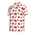 thumbnail image 2 of Balery Strawberry Printed Men’s Short Sleeve Polo Shirt, Midweight Men's Shirt,Golf Polo shirts -XX-Large, 2 of 9
