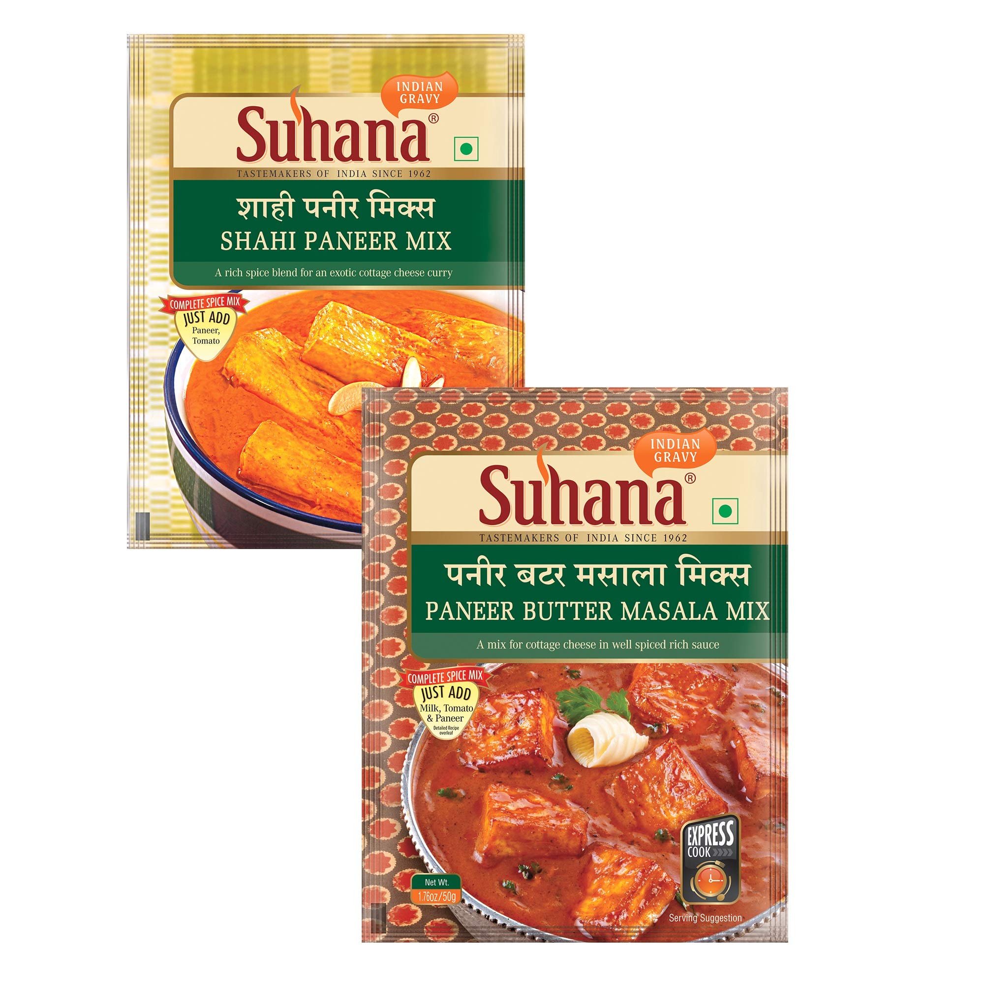 Suhana Shahi Paneer 50G + Paneer Butter Masala 50G Pack Of 9