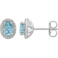 thumbnail image 4 of Sterling Silver Sky Blue Topaz & .025 CTW Diamond Earrings, 4 of 5