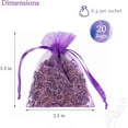 thumbnail image 3 of Lender Sachets for Drawers and Closets - Pack of 20 Sachet Bags with Dried Lender Flowers - Closet Deodorizer Odor Eliminator for Fresh Scented Storage, 3 of 4