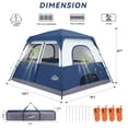 thumbnail image 7 of HOTEEL 8 Person Camping Tent,Family Tents Outdoor Canopy with Wheeled Bag,for Parties,Wedding,Backyard,Camping,Dark Blue, 7 of 7