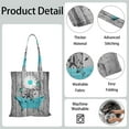 thumbnail image 3 of Vintage Daisy Print Reusable Grocery Tote Bag – Large Canvas Shopping Bag with Boho Floral Watercolor Design, Eco-Friendly & Heavy-Duty Market Tote for Women, Farmers Market, Beach, Spring & Summer, 3 of 4