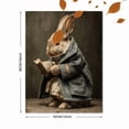 thumbnail image 3 of Reading Bunny Canvas Wall Art, Whimsical Rabbit Portrait, Rustic Farmhouse Living Room Decor, 3 of 8
