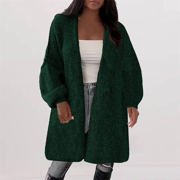 Delayuji Long Cardigan Sweaters For Women Fall Winter Trendy Oversized Knit Sweater Jacket Coats Spring Fashion Clothing S-5XL