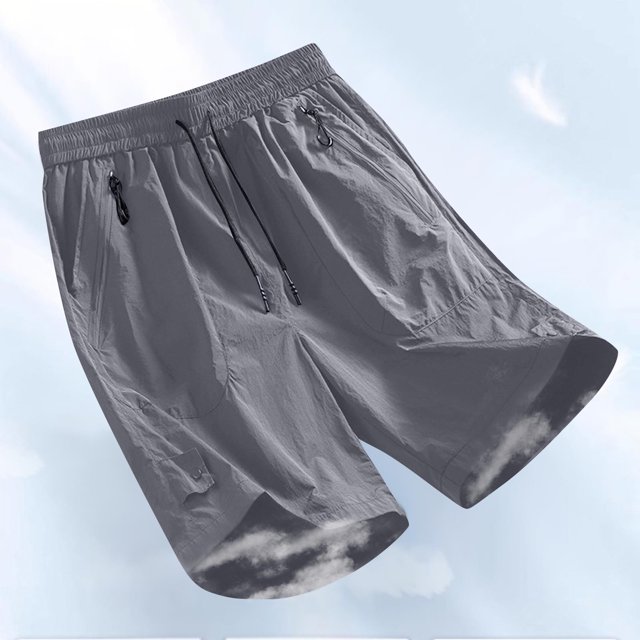 Shorts pour Hommes Taille Extensible Shorts Décontractés Cargo pour Hommes Taille Extensible Shorts de Travail pour Hommes Construction Court pour Hommes, Gris