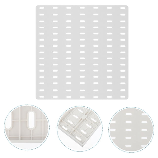 BRIGHTFUFU 1Pcs Shower Shelves Wall-mounted White Plastic Storage Rack for Bathroom Living Room Use