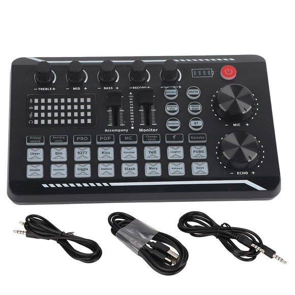 Carte son F998 Live 16 bits 44,1 kHz, mixeur o multifonction double canal pour ordinateurs et téléphones portables