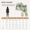 thumbnail image 6 of Disketp Pajamas Set Long Sleeve Sleepwear Womens Button Down Nightwear Pj Sets-Watercolor Palm Tree, 6 of 9