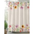 thumbnail image 2 of Fsddascl Colorful Floral Shower Curtain Set - Long 72" x 84" Washable Bathtub Curtain with 12 Hooks, Farmhouse Sunflower Spring Pastoral Waterproof Fabric Stall Shower Curtains for Bathroom/Bathtub, 2 of 6